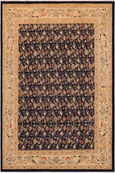 handmade Transitional Kafkaz Blue Beige Hand Knotted RECTANGLE 100% WOOL area rug 9 x 12